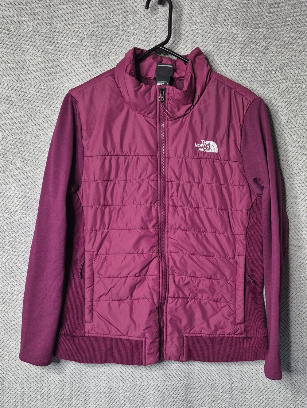 EUC The North Face Women's Hybrid Quilted Insulated Stretch Puffer Jacket PlumXL
